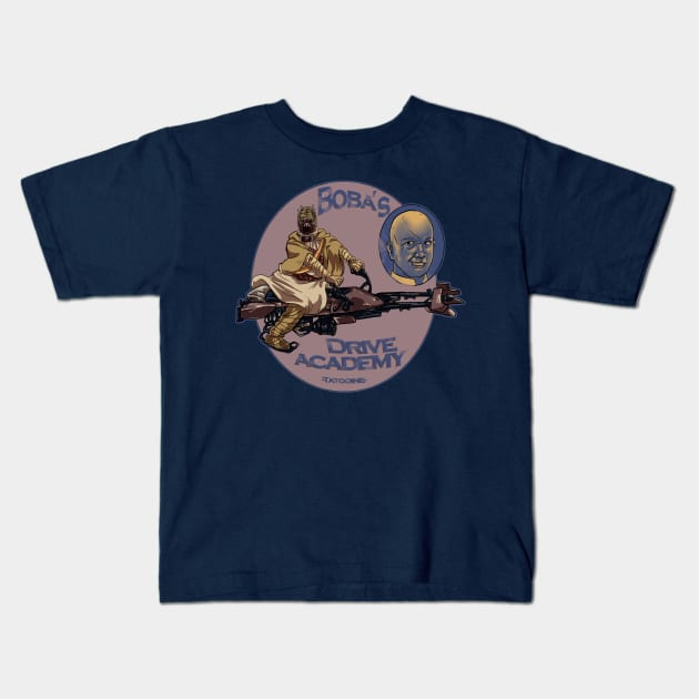 Space drive academy Kids T-Shirt by Liaartemisa